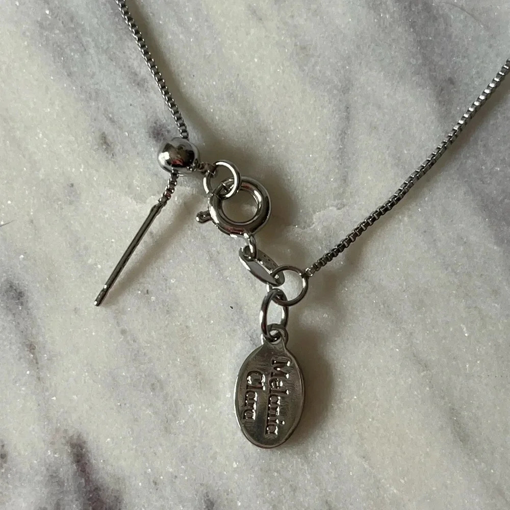☘️Melania Clara Oracle Sun necklace shamrock hearts necklace Silver - Picture 3 of 5